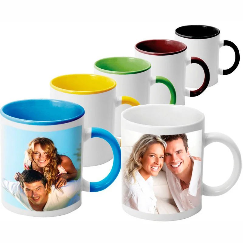 Белая чашка с фото