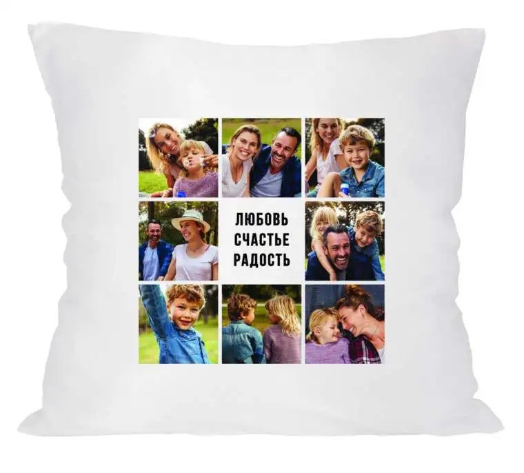 Подушка с фото семьи