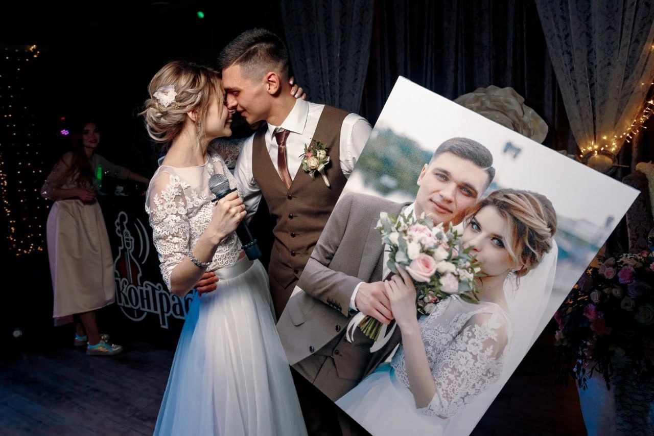 Свадебные фото на холсте